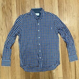 7 Diamond men’s plaid button down shirt